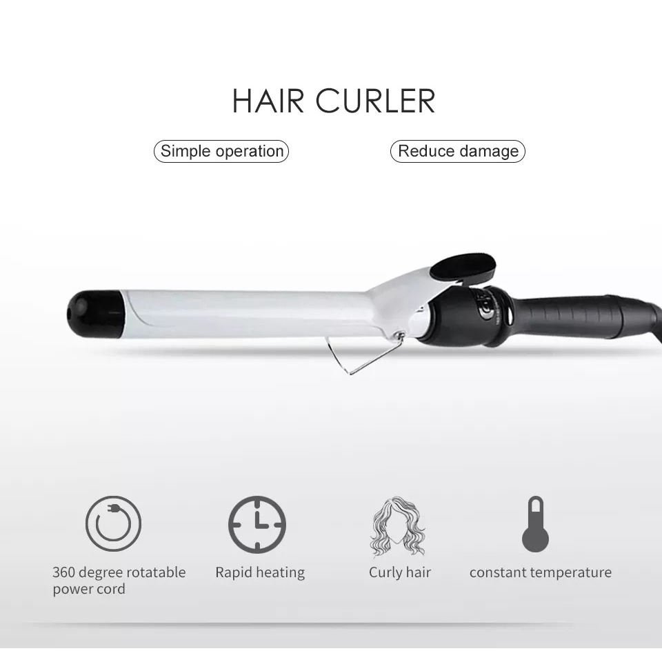 Uốn sắt chuyên nghiệp máy uốn tóc cầm tay 22mm 25mm 28mm 32mm Công cụ tạo kiểu tóc Phong cách sóng lớn bằng gốm