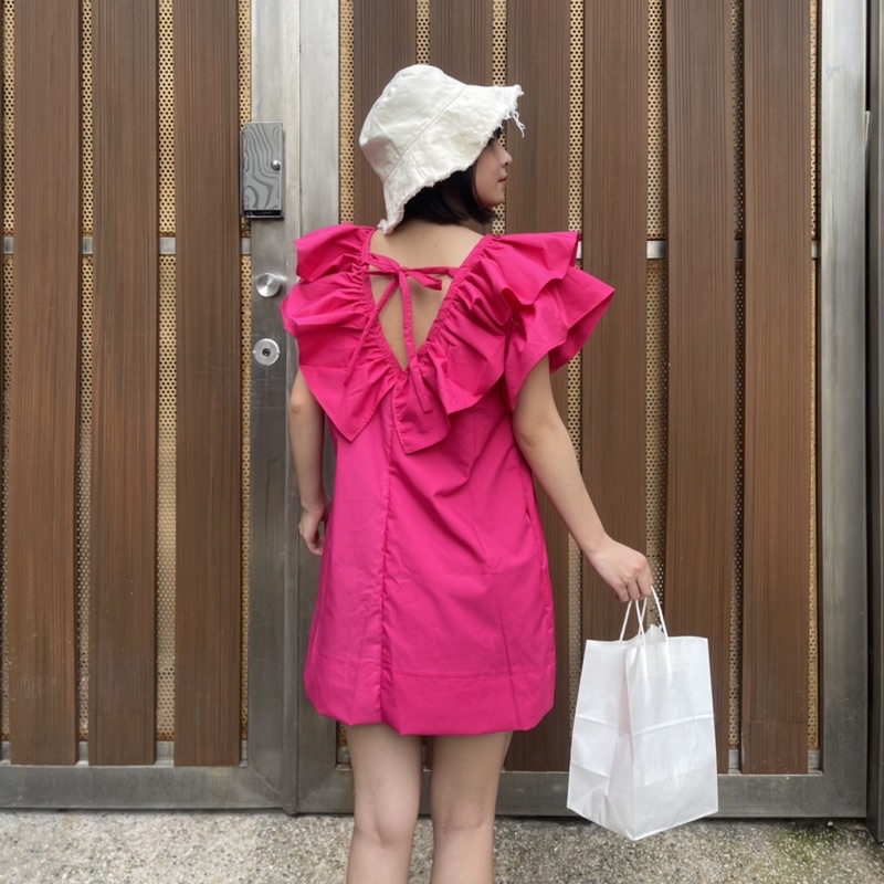 ĐẦM DÁNG CHỮ A PHỐI CỔ XẾP LY BÈO