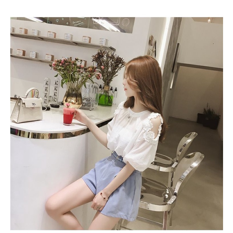 Áo Voan Hoa Trễ Vai Ba Chiều Thời Trang Mùa Hè Mới Cho Nữ