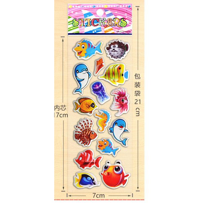 Set 10 bộ Sticker dán nổi 3D [nhiều mẫu]