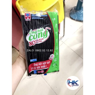 Combo 10 bịch Ống hút bẻ cong cao cấp phi 6 (80 ống/bịch)