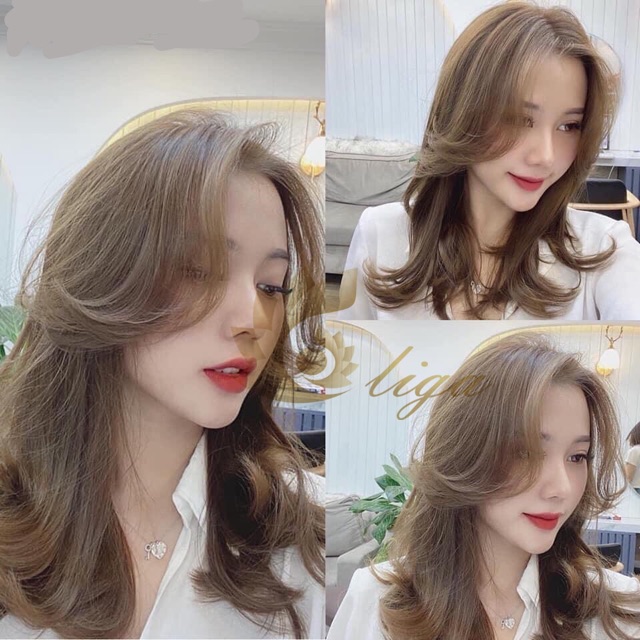 thuốc nhuộm tóc nâu tây lạnh + tặng oxy trợ dưỡng - mikeche.hair