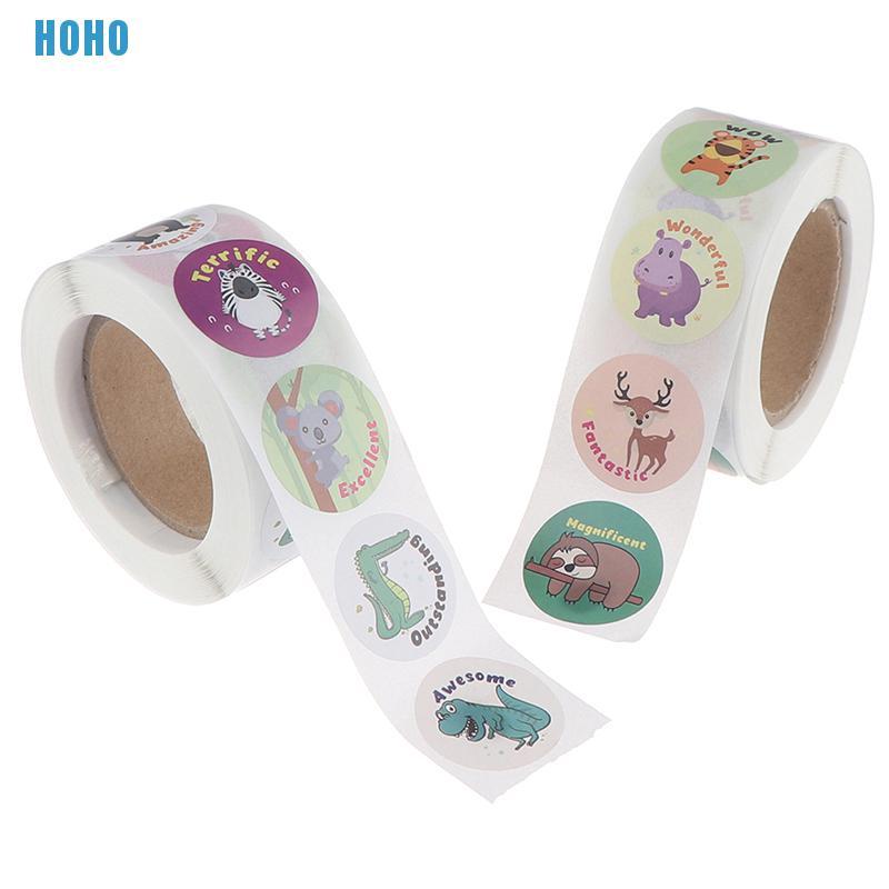 Cuộn 500 Hình Dán Trang Trí Hình Động Vật Hoạt Hình Xinh Xắn