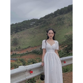 ĐẦM MIDI NƠ VAI BIG SIZE
