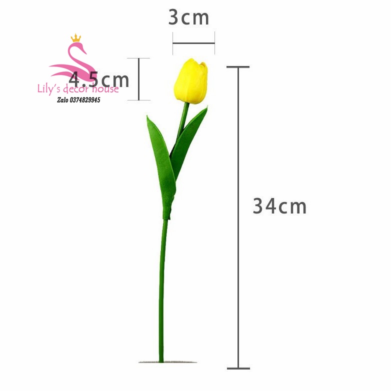 [Mã LIFE20KALL giảm 10% đơn 50K] Hoa giả Hoa tulip giả PU cao cấp Decor trang trí nhà cửa xinh xắn tự nhiên LilyDecor