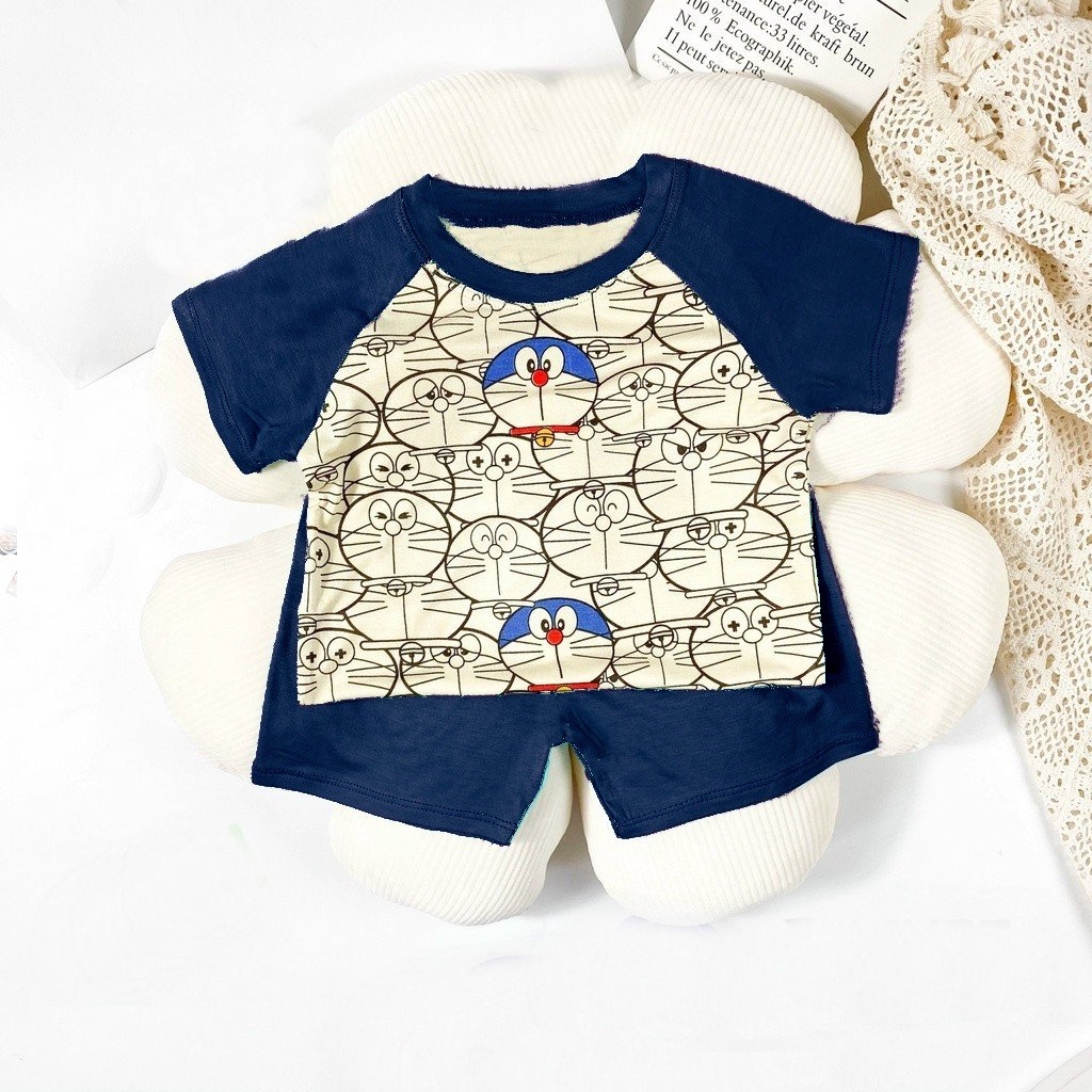 (8-18kg) Đồ bộ bé trai và đồ bộ bé gái họa tiết hoạt hình QATE868 - bộ quần áo trẻ em cộc tay xinh xắn
