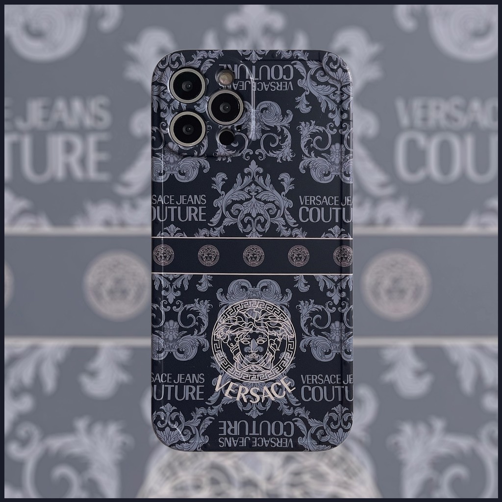 Ốp điện thoại dẻo họa tiết Versace thích hợp cho IPHONE 7/8/SE2 7PLUS/8PLUS X/XS XSMAX 11 PRO 11PROMAX 12 PRO 13PROMAX