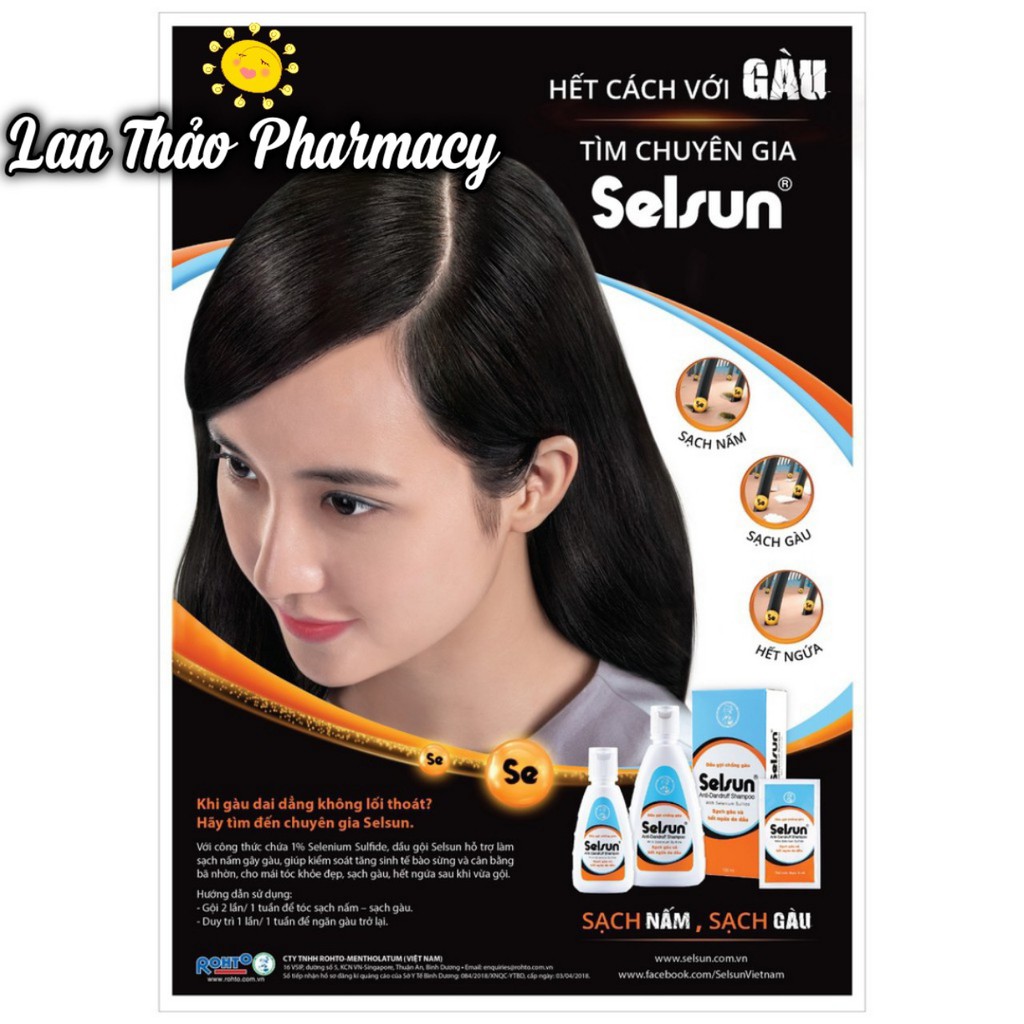 DẦU XẢ SELSUN 100ML CHÍNH HÃNG CHO DA ĐẦU SẠCH GÀU TÓC SUÔN MƯỢT HIỆU QUẢ