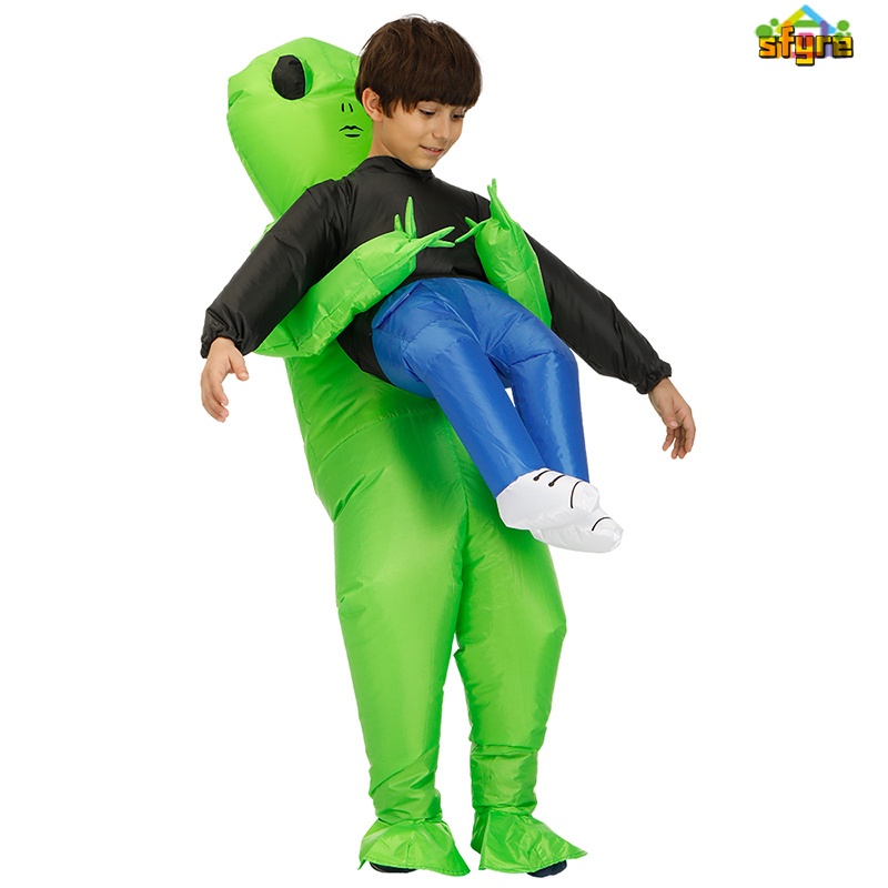 Bộ Trang Phục Bơm Hơi Hóa Trang Người Ngoài Hành Tinh Xanh Lá Vui Nhộn Dành Cho Các Bữa Tiệc