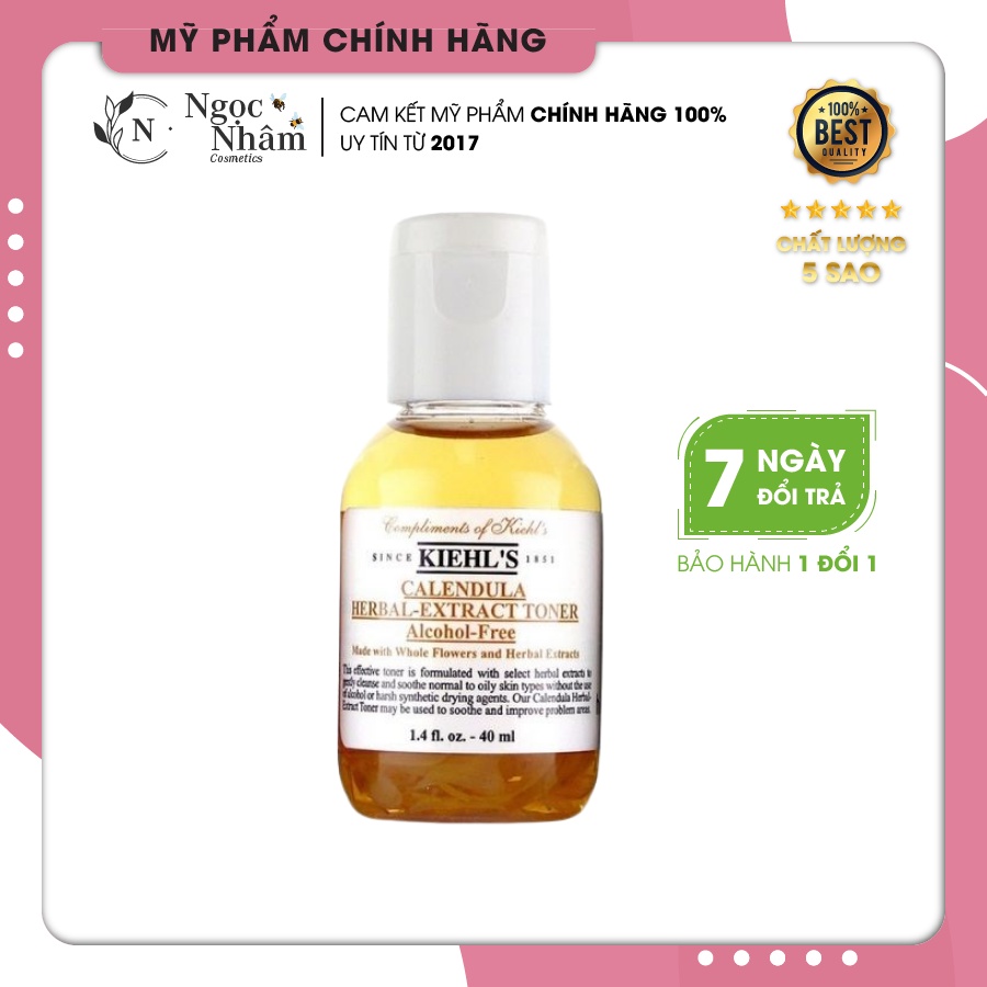 Nước hoa hồng Kiehl's Hoa Cúc Calendula Herbal Extract Toner hàng chuẩn mini 40ml