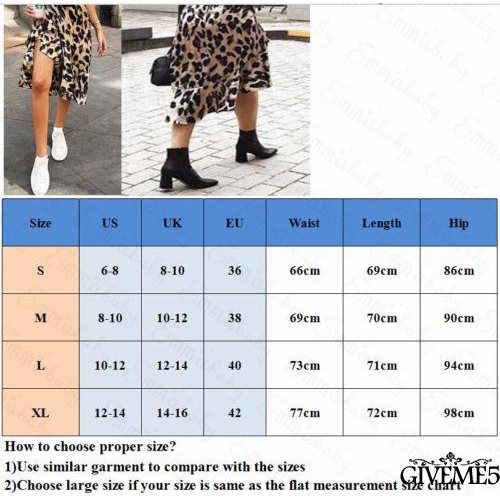 Váy nữ dáng xòe vải họa tiết da báo quyến rũ