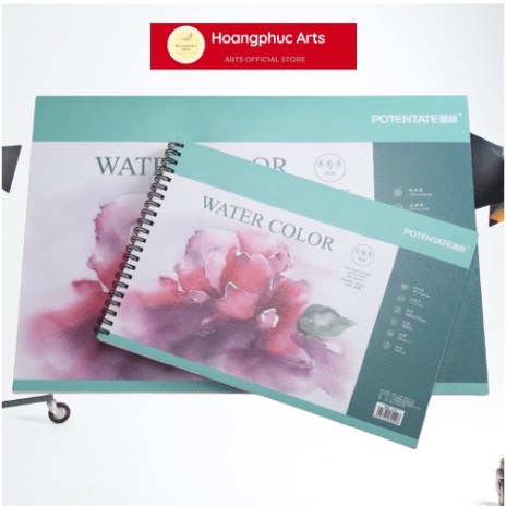 Sổ vẽ màu nước WATER COLOR A5/ A4/ A3 gáy xoắn, thấm nước rất tốt