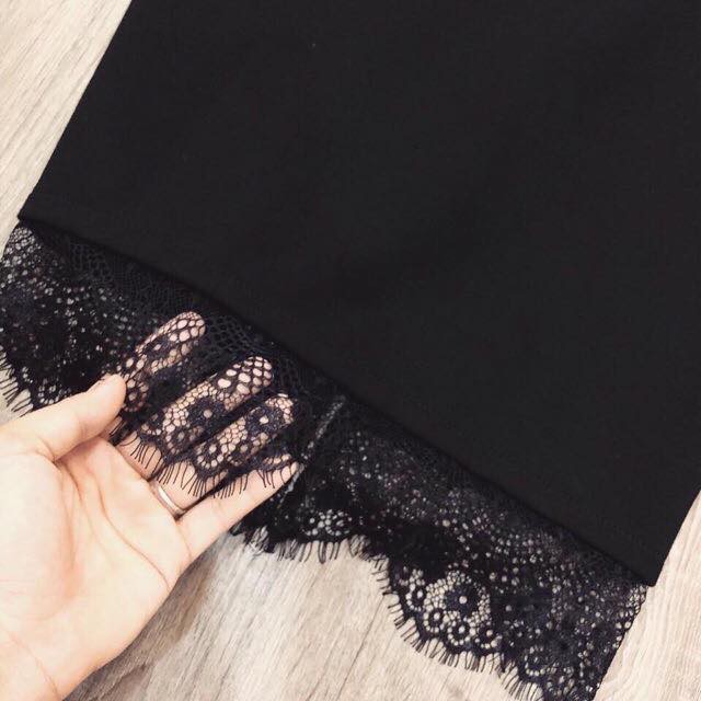 chân váy bút chì phối ren xẻ tà siêu xinh | BigBuy360 - bigbuy360.vn