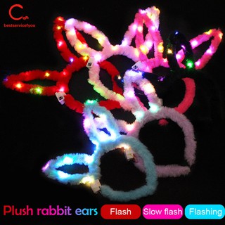 Cài Tóc Tai Thỏ Có Đèn Led Phát Sáng Độc Đáo