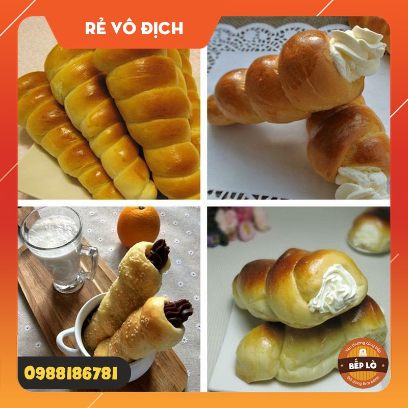 Khuôn bằng thép không gỉ làm bánh Croissant xoắn ốc, bánh sừng bò  - Dụng cụ làm bánh