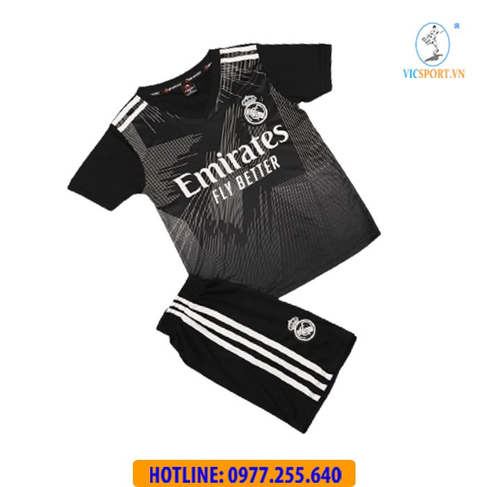 Áo bóng đá trẻ em Real Madrid, áo đá banh cho bé CLB REAL MADRID 22-23 thun lạnh HP -Vicsport