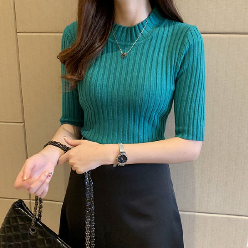 Áo thun ôm dáng phong cách Hàn Quốc thời trang dành cho nữ