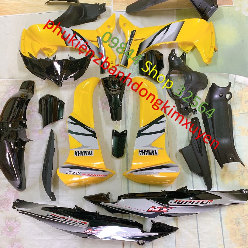 💥Bộ dàn áo xe JUPITER MX MÀU VÀNG --vỏ nhựa xe JUPITER GRAVITA -nhựa nguyên sinh cao cấp