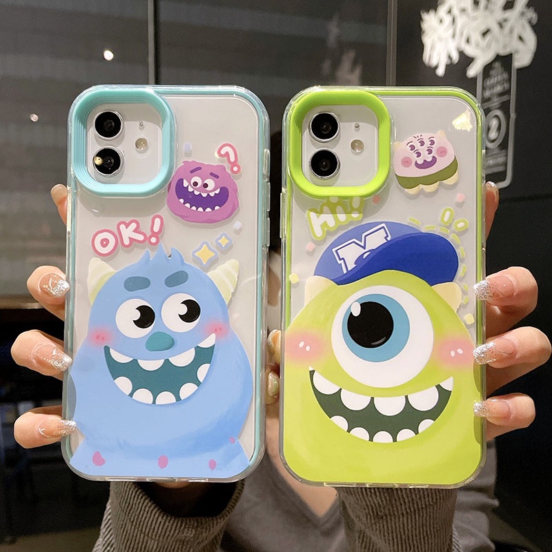 Ốp Điện Thoại Trong Suốt Họa Tiết Hoạt Hình 3 Trong 1 Cho iPhone 13 Pro Max 12 11 Pro XR X XS Max 7 8 6 6S Plus