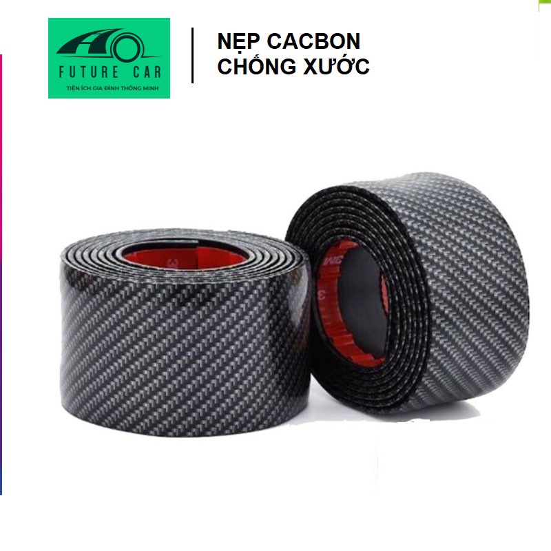 Nẹp chống xước bước chân cửa xe ô tô xe hơi mạ cacbon cao cấp