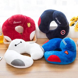 Gối kẹp cổ, kê cổ chữ U du lịch, văn phòng hình Avenger cá tính có gù cổ