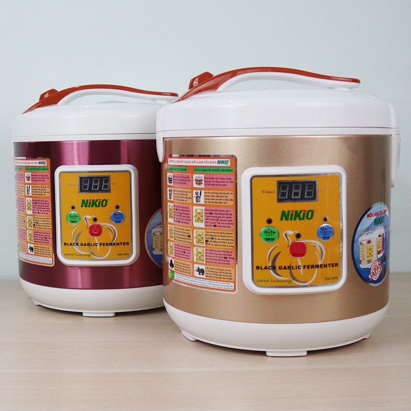 Máy làm tỏi đen tự động Nhật Bản Nikio NK-696 - 6 lít, làm 2kg tỏi đen - Đỏ Tím