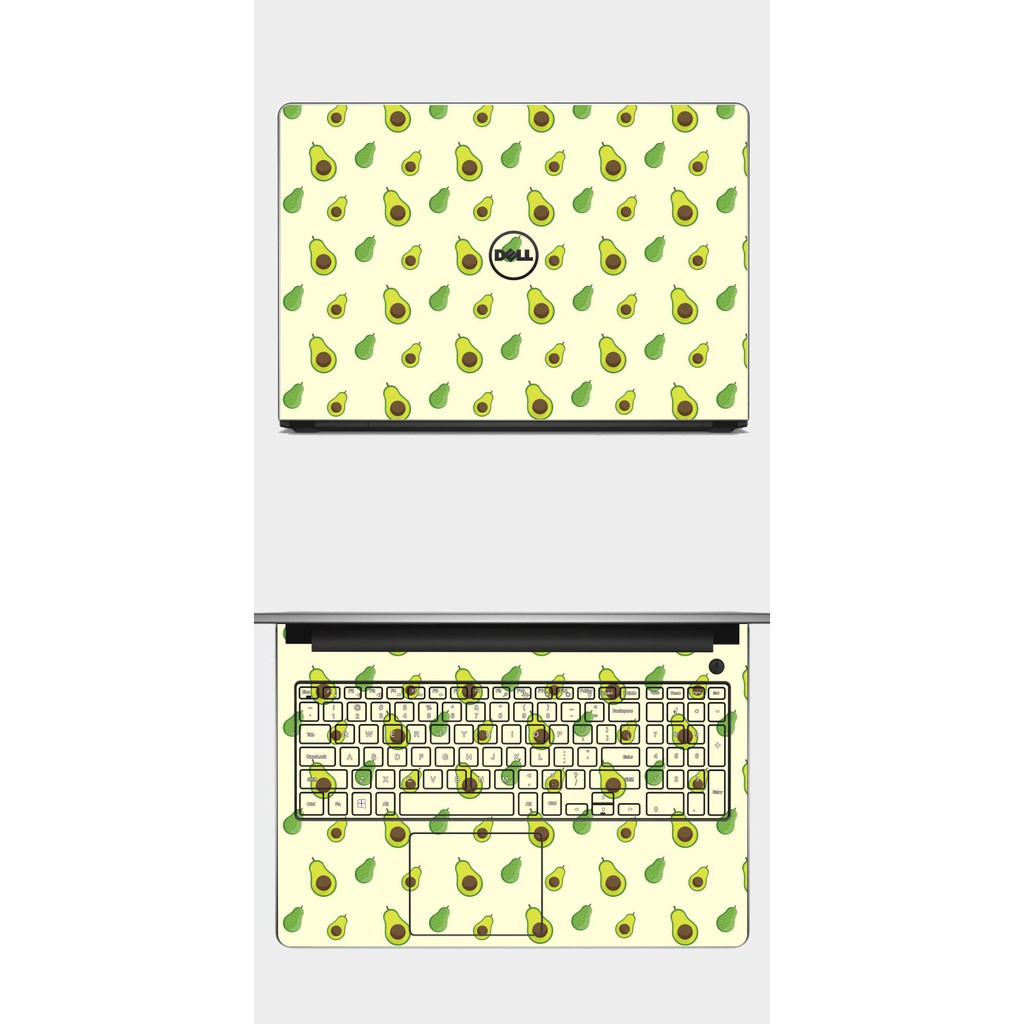 Mẫu skin laptop hình trái bơ cute. Full Các Dòng Như: Dell, Hp, Acer, Asus, Macbook,...in hình theo yêu c