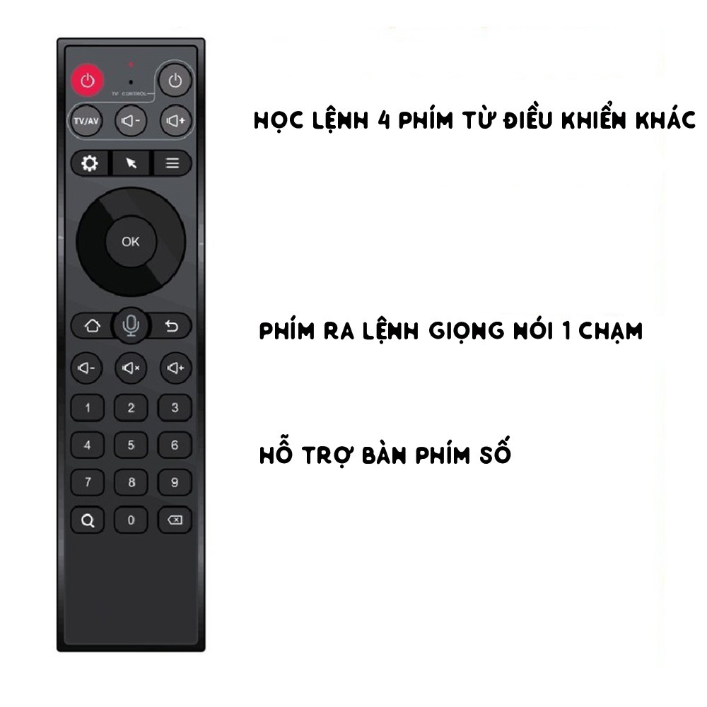 Chuột bay tìm kiếm giọng nói 1 chạm Remote Mouse Air TZ20 sử dụng cho Android tivi box và tivi chạy Android