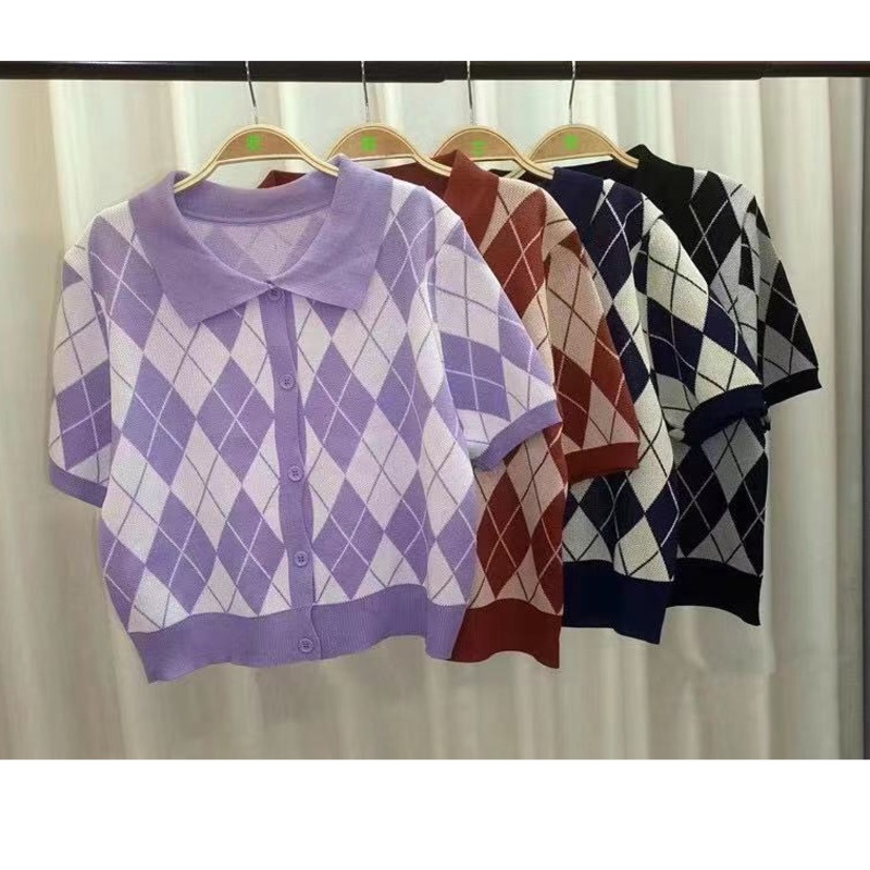 Áo Khoác Cardigan Tay Ngắn Thời Trang Hàn Quốc