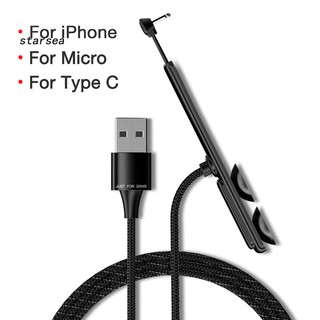 Cáp sạc tích hợp giá đỡ điện thoại dây 1.2m cho điện thoại iPhone Type-C Micro USB STSE
