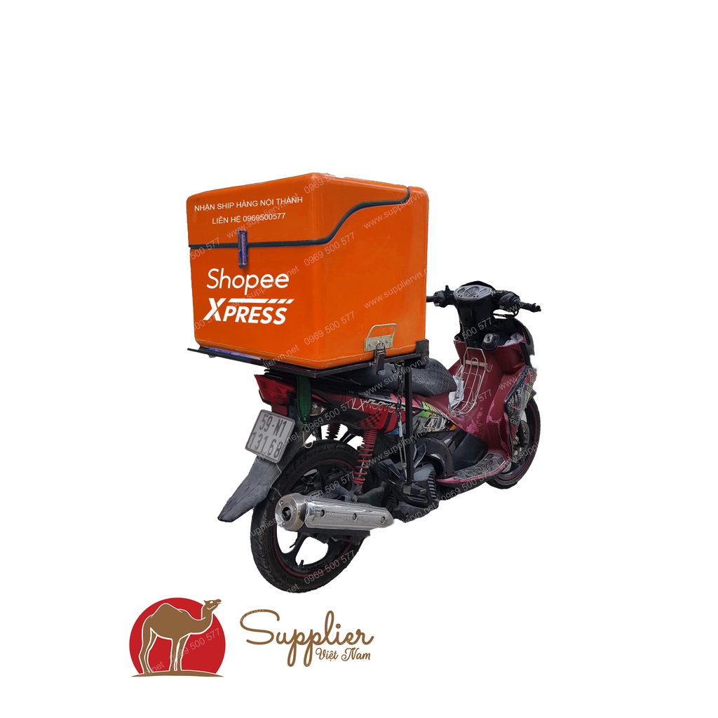 Thùng composite chở hàng giao nhận bằng xe máy 💖FREESHIP💖 kích thước 66x52x47CM MSP: TCH010