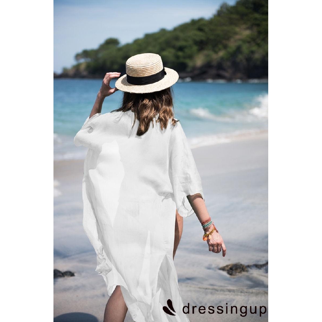 FREESHIP ĐƠN 99K_ Áo choàng Bikini chất Chiffon thiết kế đơn giản thanh lịch