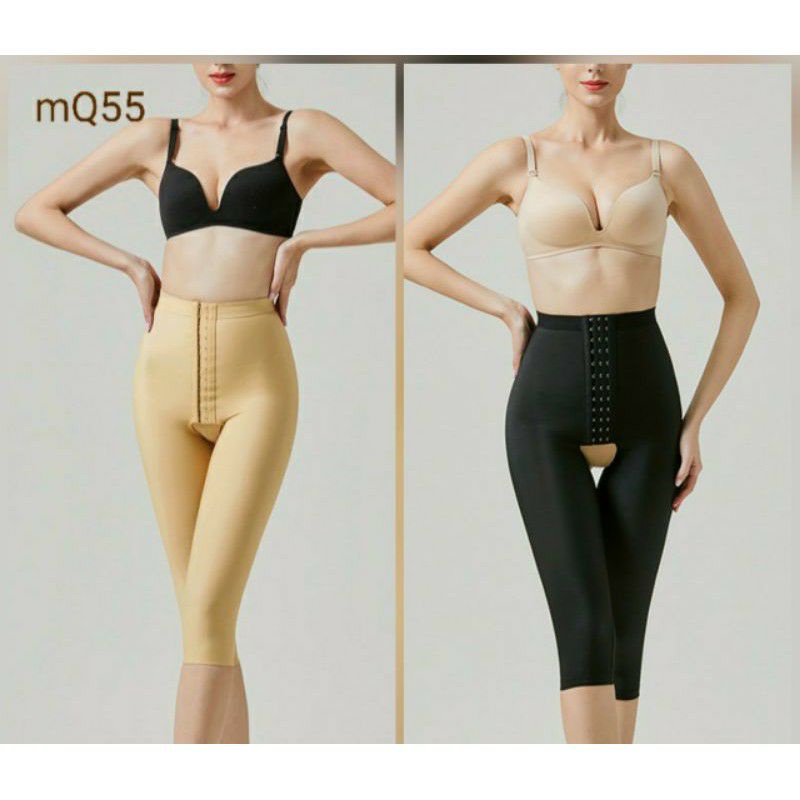 Quần định hình sau hút mỡ đùi qua gối có lỗ vệ sinh