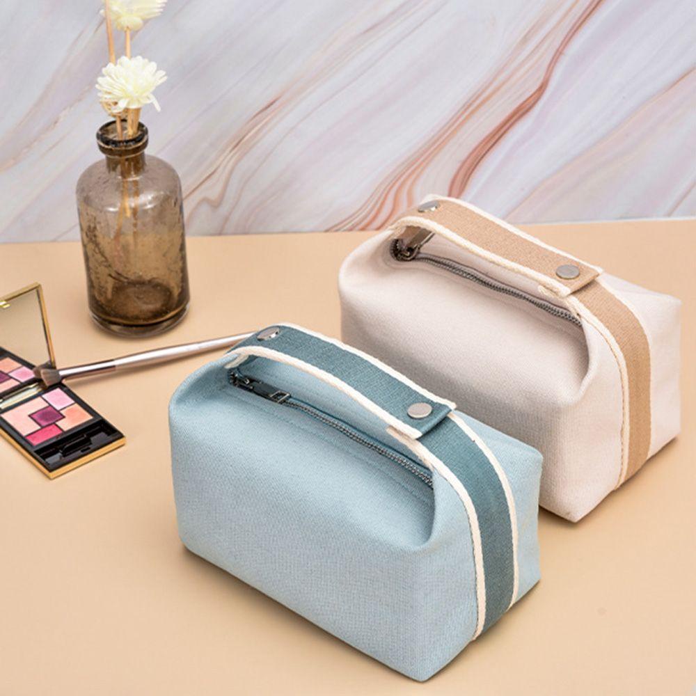 Túi Đựng Mỹ Phẩm Sức Chứa Lớn Bằng Vải Canvas Tiện Dụng