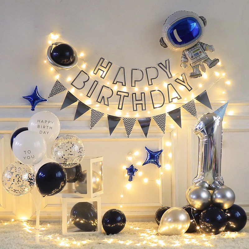 Set Bóng Trang Trí Sinh Nhật MS899 Tông Vàng Mẫu Mới