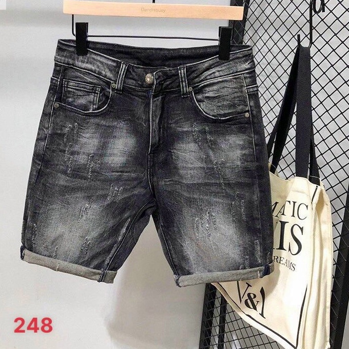 Quần Short Nam Rách❤️FREESHIP❤️ Quần Short Bò Nam Cao Cấp - Sọt Jean Co Giãn Mẫu Mới Hàng VNXK Tô Tồ Shop-QSJN13-Mã 206