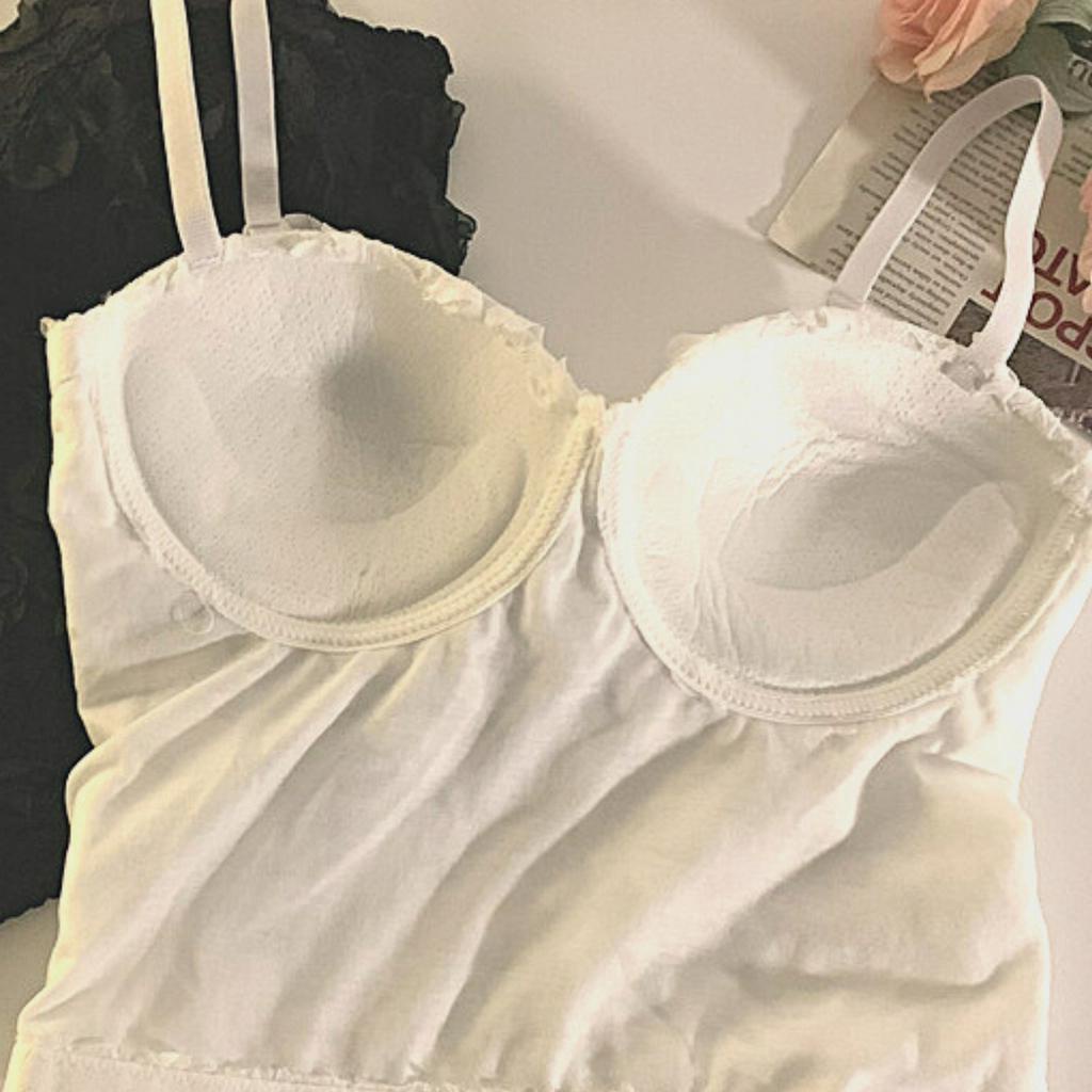 Áo croptop nữ ren - Áo bra ống công chúa thêu hoa hồng lưng chun siêu xinh thật phong cách Kingshop B1905