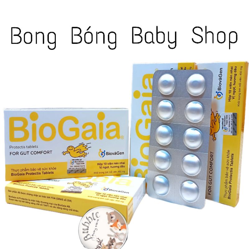 Men Vi Sinh Biogaia Protectics Dạng Viên Nhai Hộp 10 Viên Date 2023