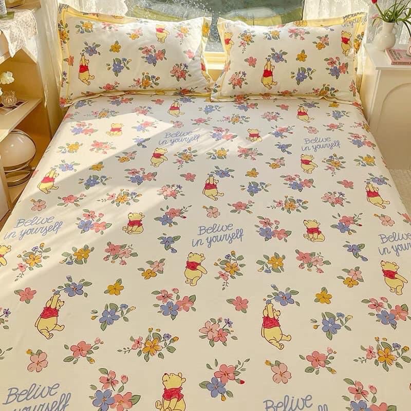 Ga Và 2 Vỏ Gối Cotton Living Chất Siêu Mềm Mát,Thấm Hút Mồ Hôi,Mẫu Đa Dạng Đủ Kích Thước