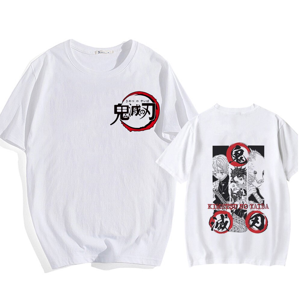 Áo thun nam ngắn tay fom rộng in hình Anime Demon