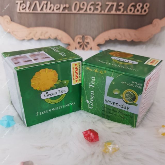 [SĨ] COMBO 12 HỘP KEM GREEN TEA TRÀ XANH TRẮNG DA NGỪA MỤN NÁM