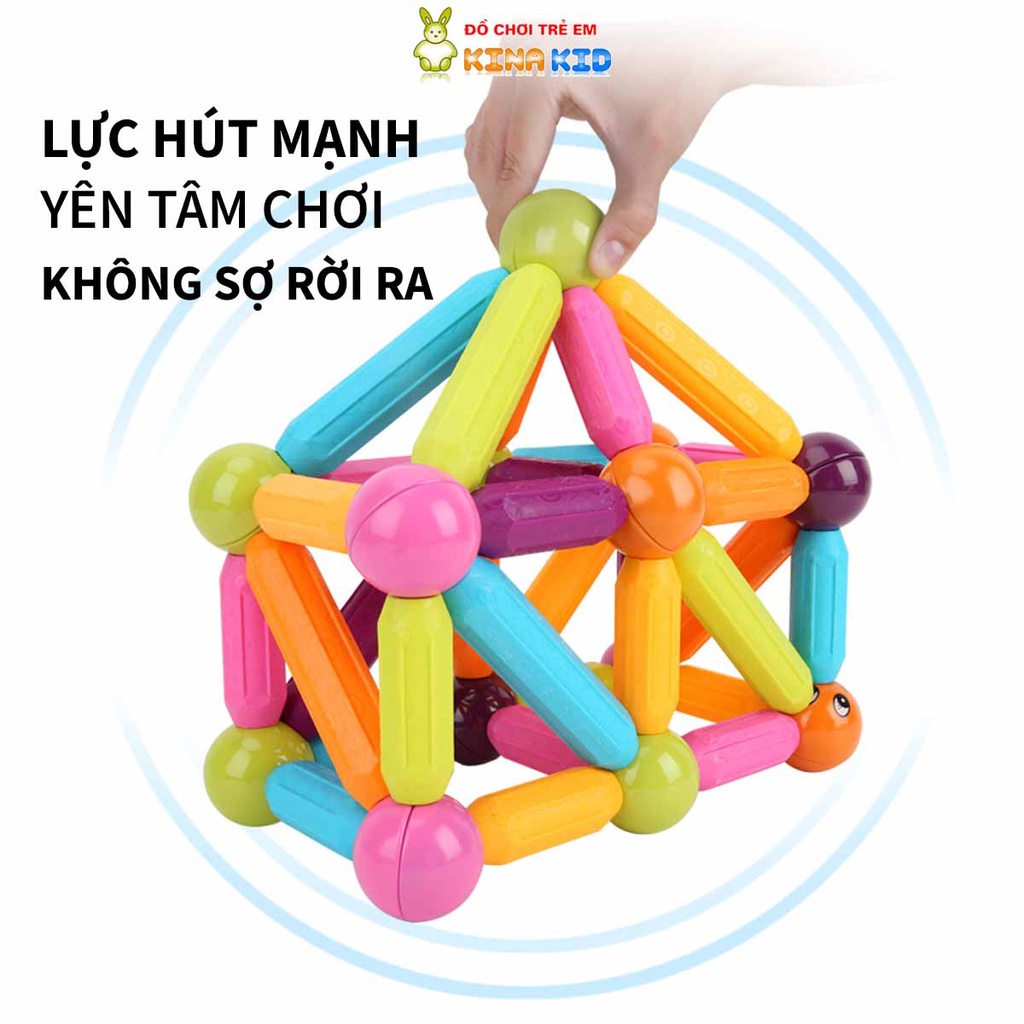 Đồ Chơi Xếp Hình Nam Châm Từ Tính 44 Chi Tiết Cao Cấp Nukied