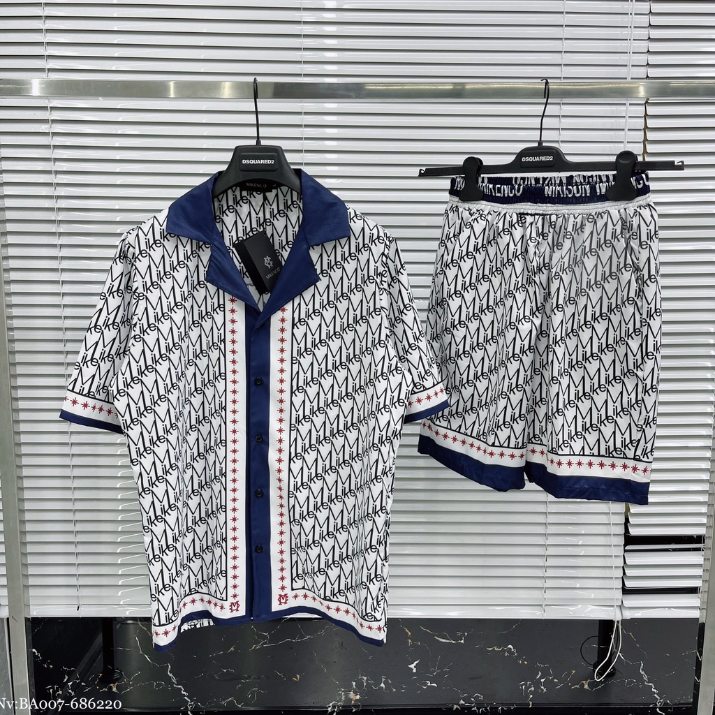 Bộ Quần Áo Mikenco Pijama Chất Lụa Cao Cấp . Bộ Pijama Mikenco Nam Nữ Họa Tiết Ngựa Thần DT STORE MENWEAR