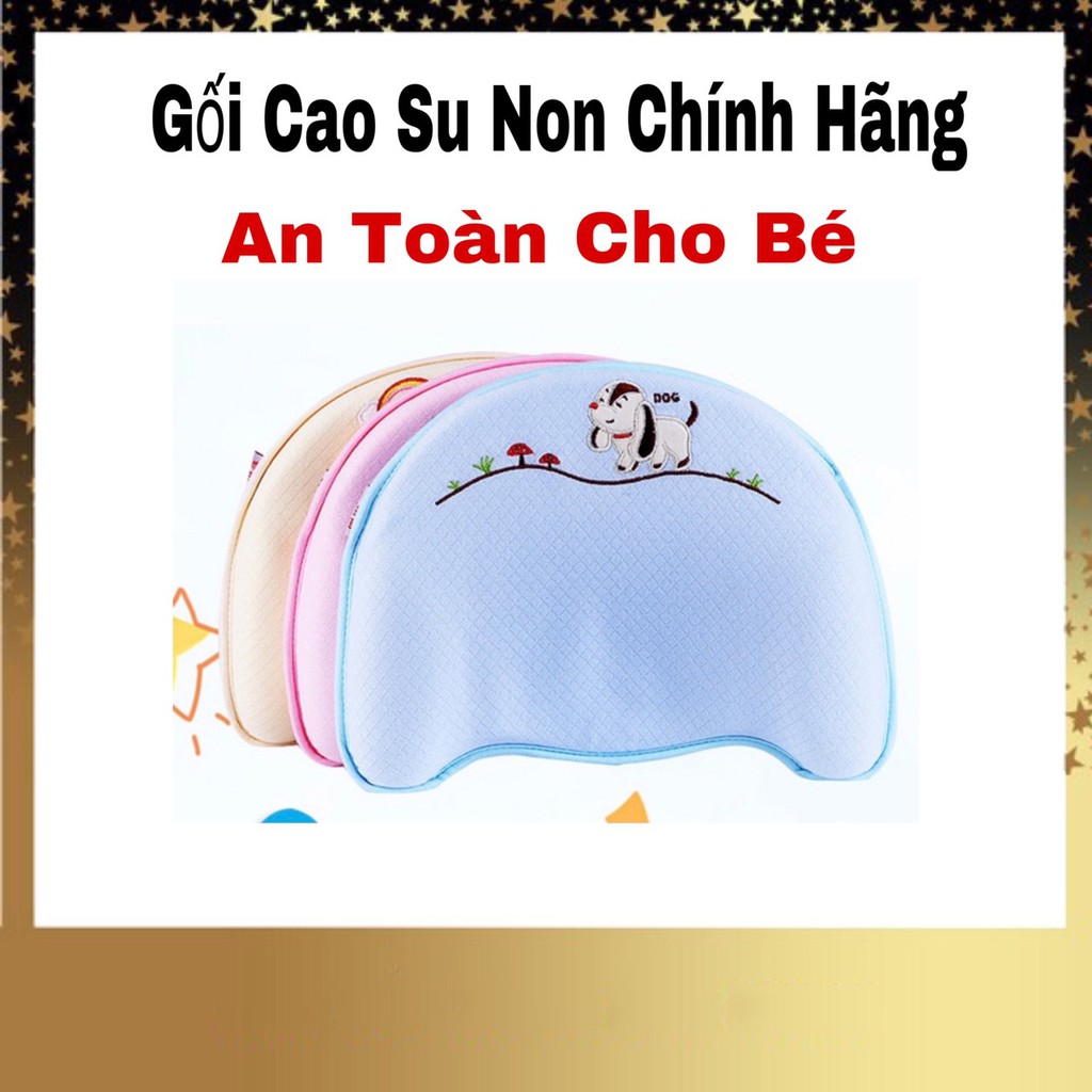 GỐI CAO SU NON CHÍNH HÃNG - CHỐNG BẸP ĐẦU + CHỐNG MÉO ĐẦU CHO BÉ