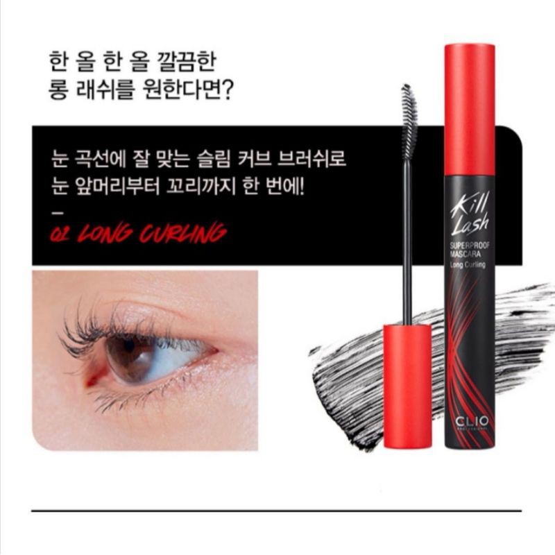 Chuốt mi Clio Kill Lash Superproof Long Curling Mascara