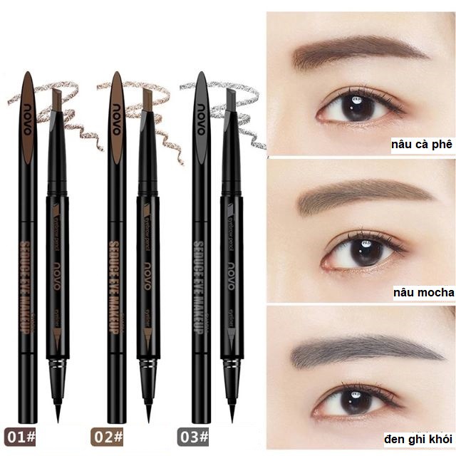 Novo - Bút kẻ mày kẻ mắt hai đầu