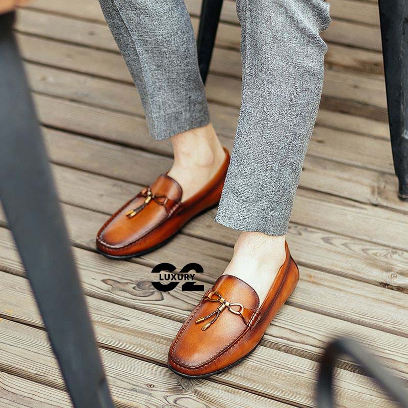 Giày lười nam Luxury dáng Moccasin Shoes BL09-2 chất da cao cấp nhiều size