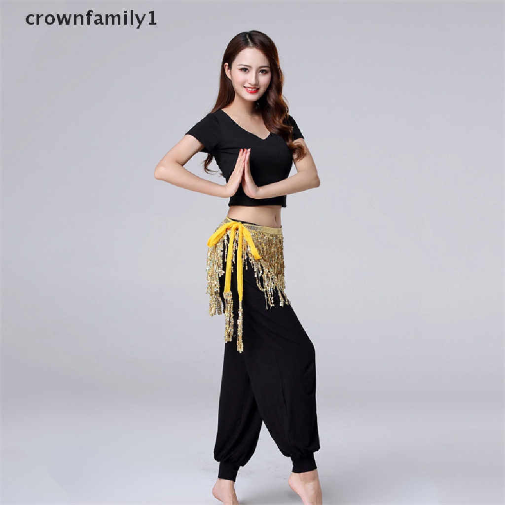 [crownfamily1] Chân Váy Tua Rua Ôm Hông Đính Kim Sa Lấp Lánh Dành Cho Bạn Nữ Mặc Khiêu Vũ