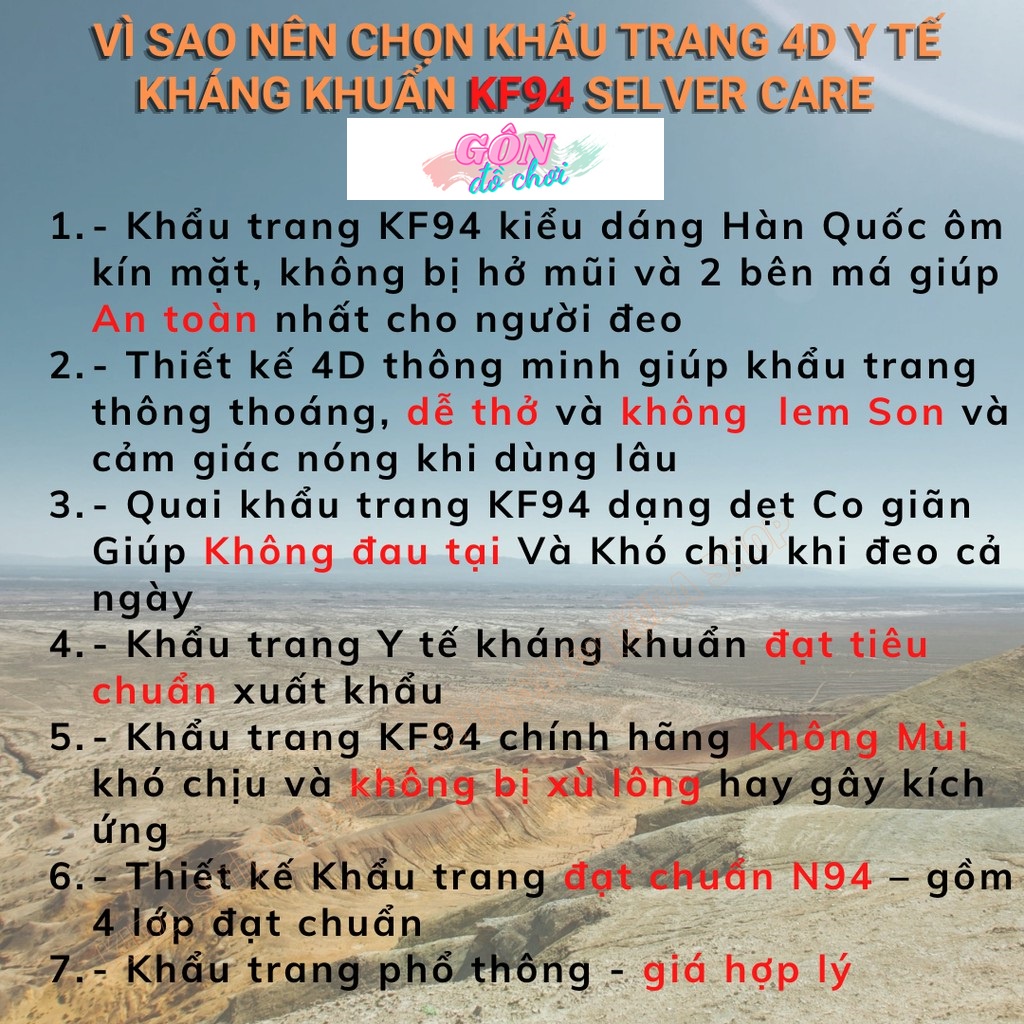 Khẩu trang kf94 hàn quốc 4d 4 lớp kháng khuẩn 4 màu khẩu trang y tế hình con cá Gôn đồ chơi