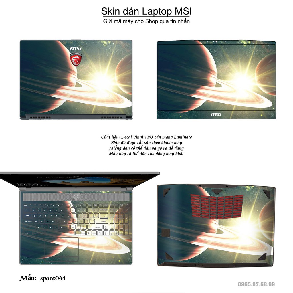 Skin dán Laptop MSI in hình không gian nhiều mẫu 7 (inbox mã máy cho Shop)
